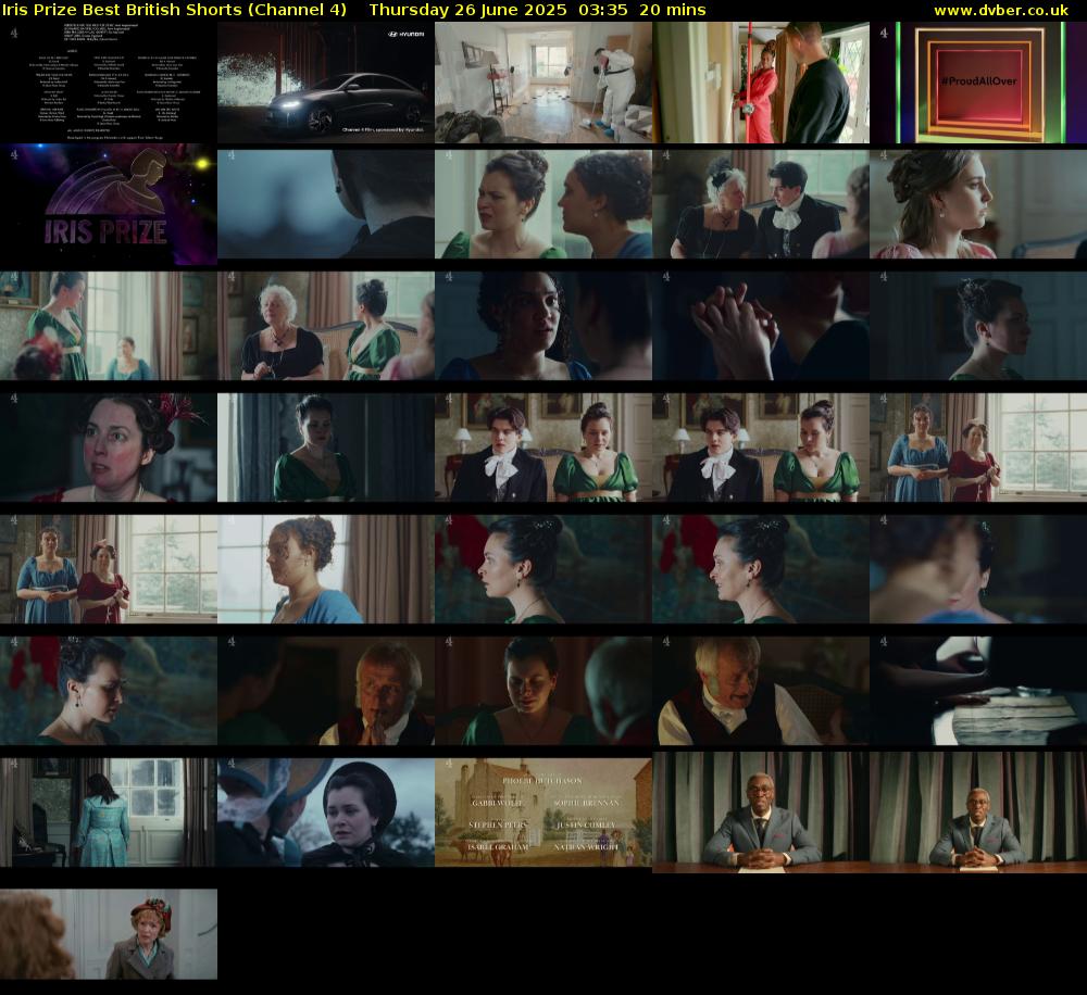 Iris Prize Best British Shorts (Channel 4) Thursday 26 June 2025 03:35 - 03:55