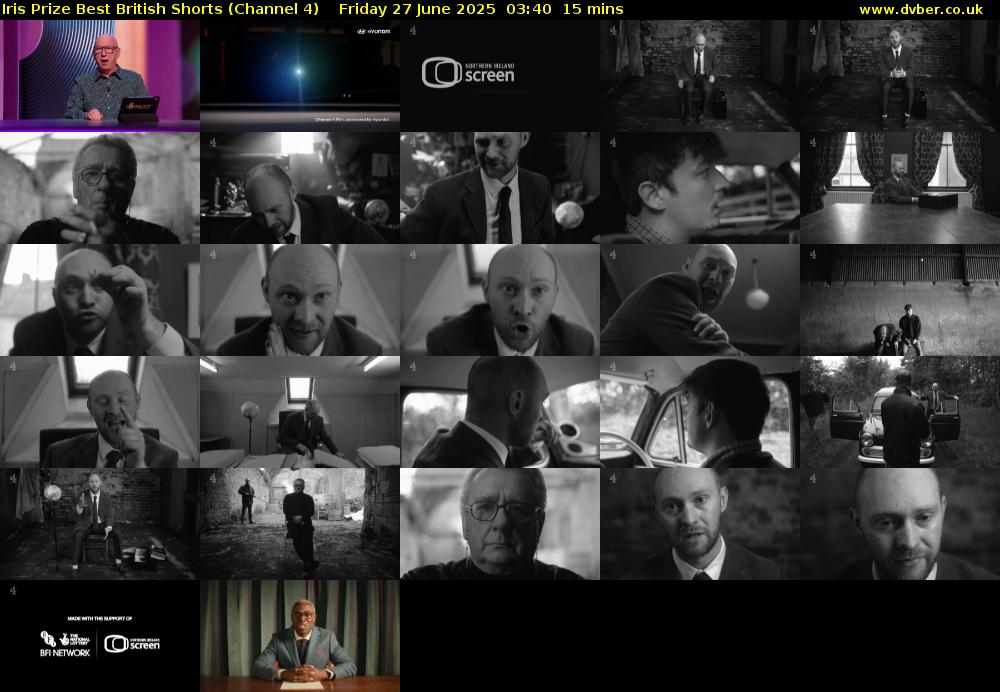 Iris Prize Best British Shorts (Channel 4) Friday 27 June 2025 03:40 - 03:55