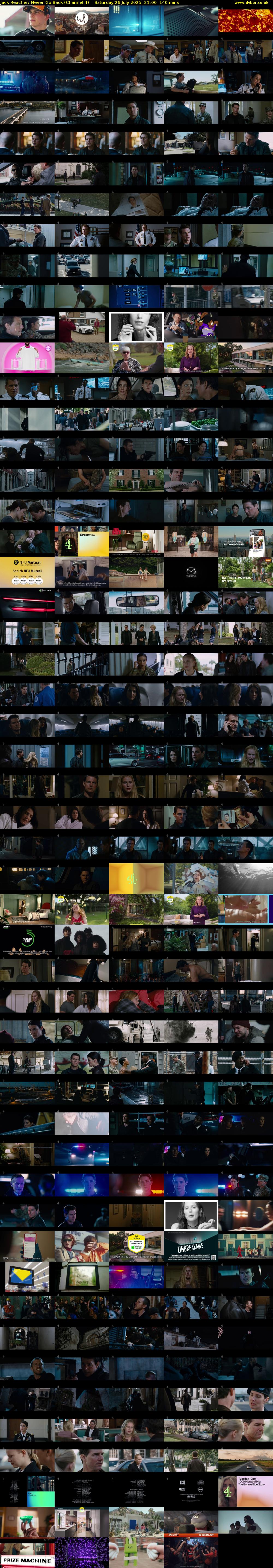 Jack Reacher: Never Go Back (Channel 4) Saturday 26 July 2025 21:00 - 23:20