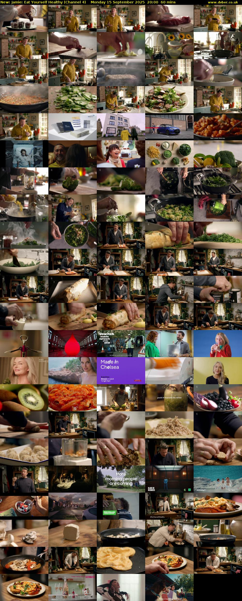 Jamie: Eat Yourself Healthy (Channel 4) Monday 15 September 2025 20:00 - 21:00
