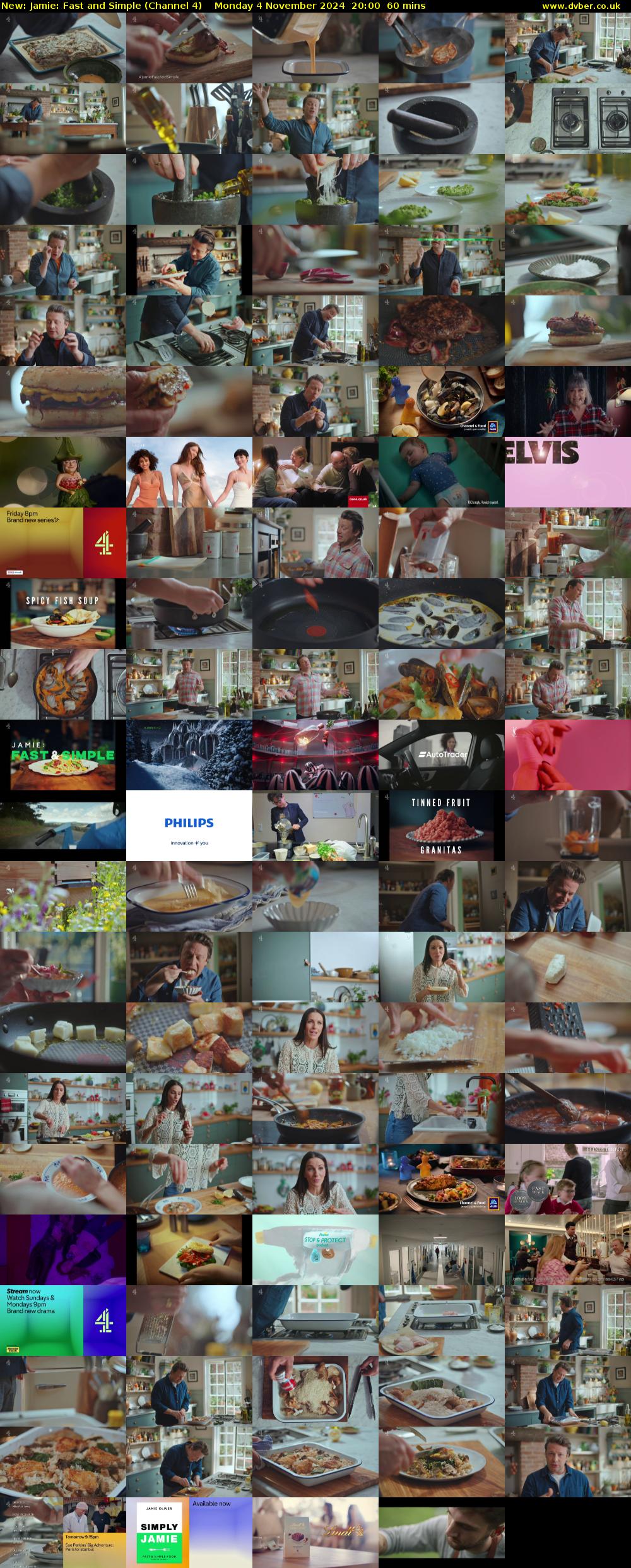 Jamie: Fast and Simple (Channel 4) Monday 4 November 2024 20:00 - 21:00