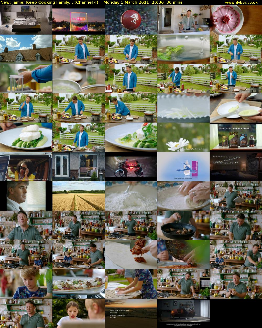 Jamie: Keep Cooking Family... (Channel 4) Monday 1 March 2021 20:30 - 21:00