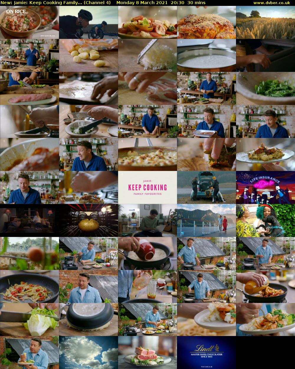 Jamie: Keep Cooking Family... (Channel 4) Monday 8 March 2021 20:30 - 21:00