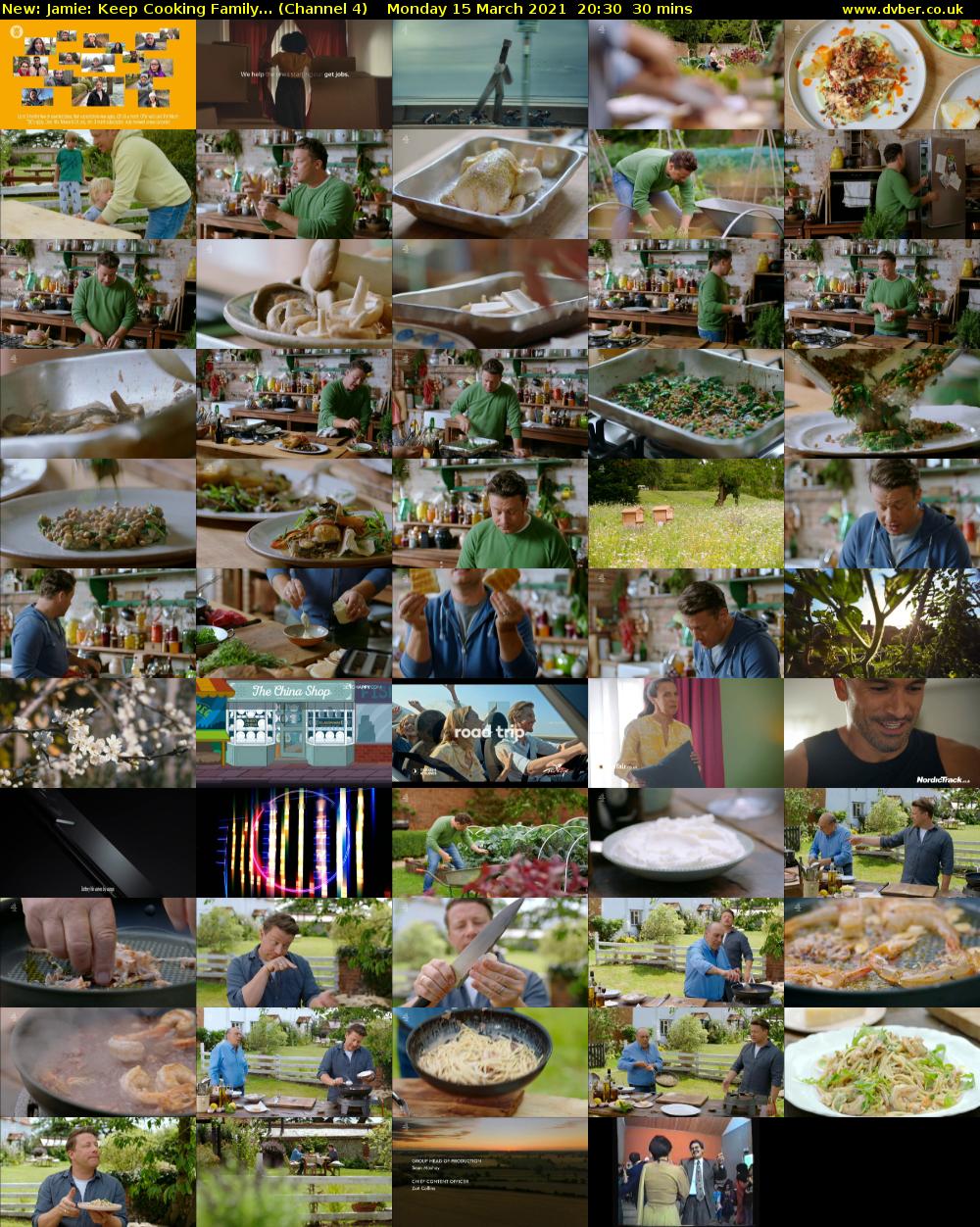 Jamie: Keep Cooking Family... (Channel 4) Monday 15 March 2021 20:30 - 21:00
