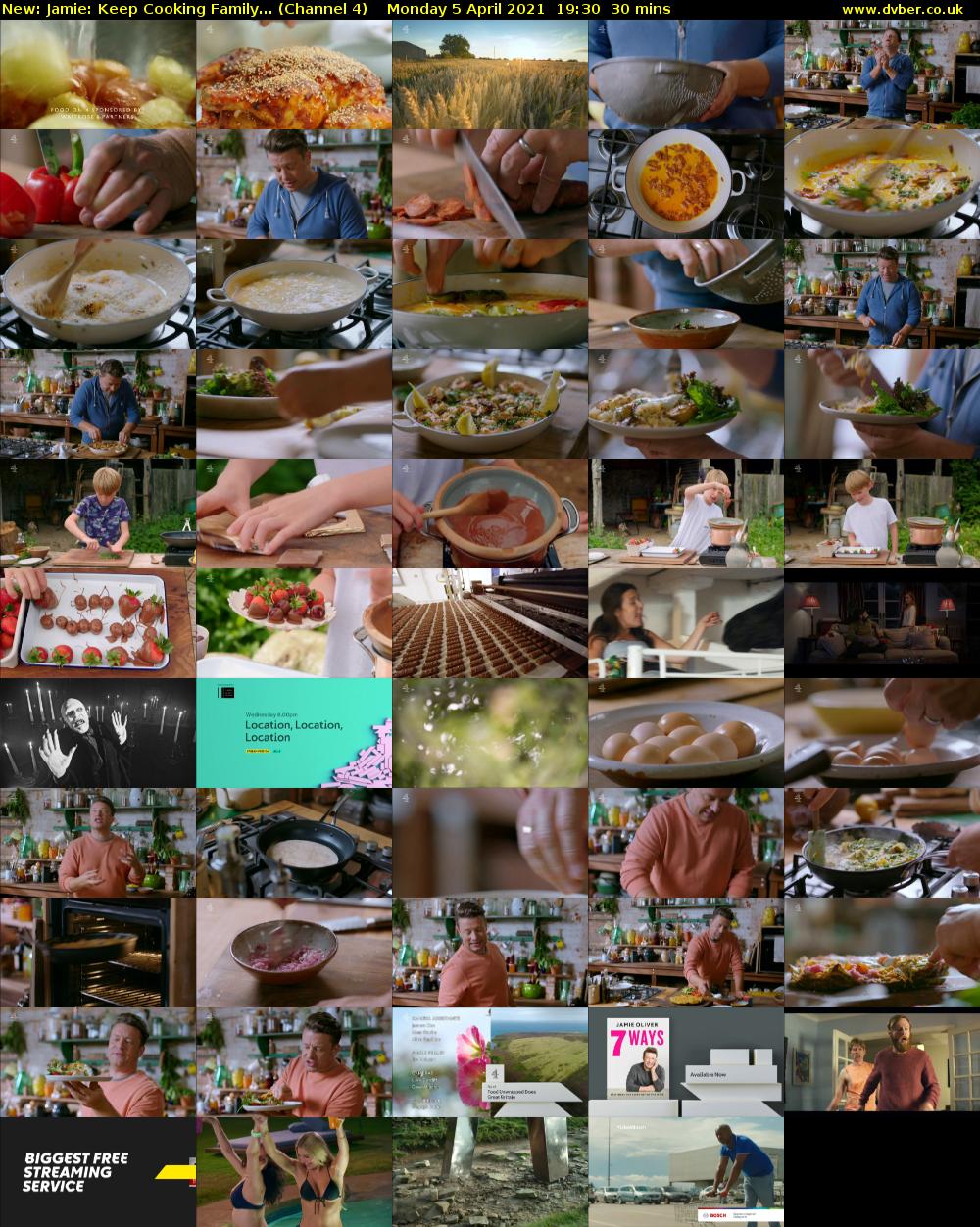 Jamie: Keep Cooking Family... (Channel 4) Monday 5 April 2021 19:30 - 20:00