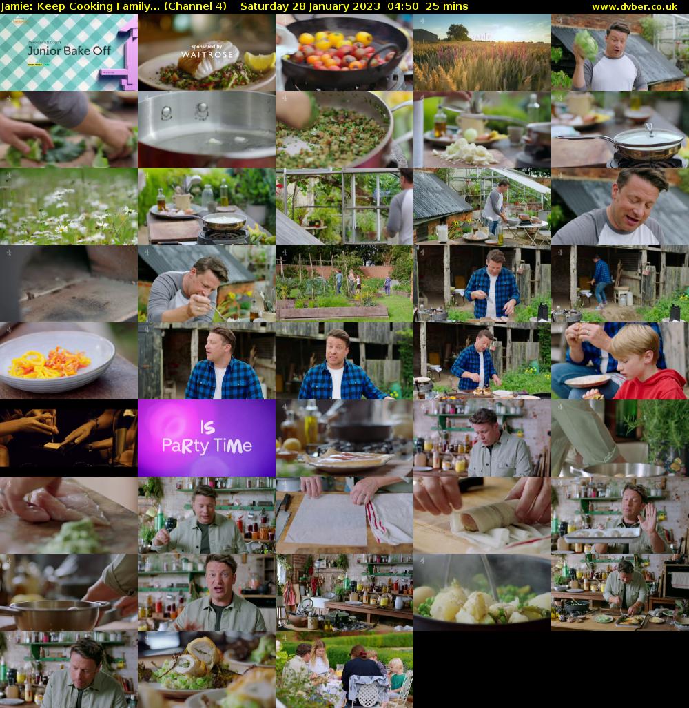Jamie: Keep Cooking Family... (Channel 4) Saturday 28 January 2023 04:50 - 05:15