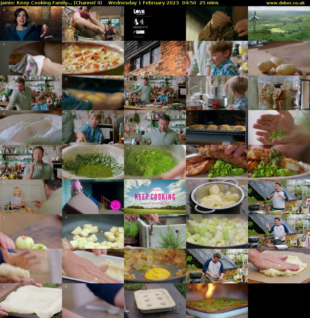 Jamie: Keep Cooking Family... (Channel 4) Wednesday 1 February 2023 04:50 - 05:15