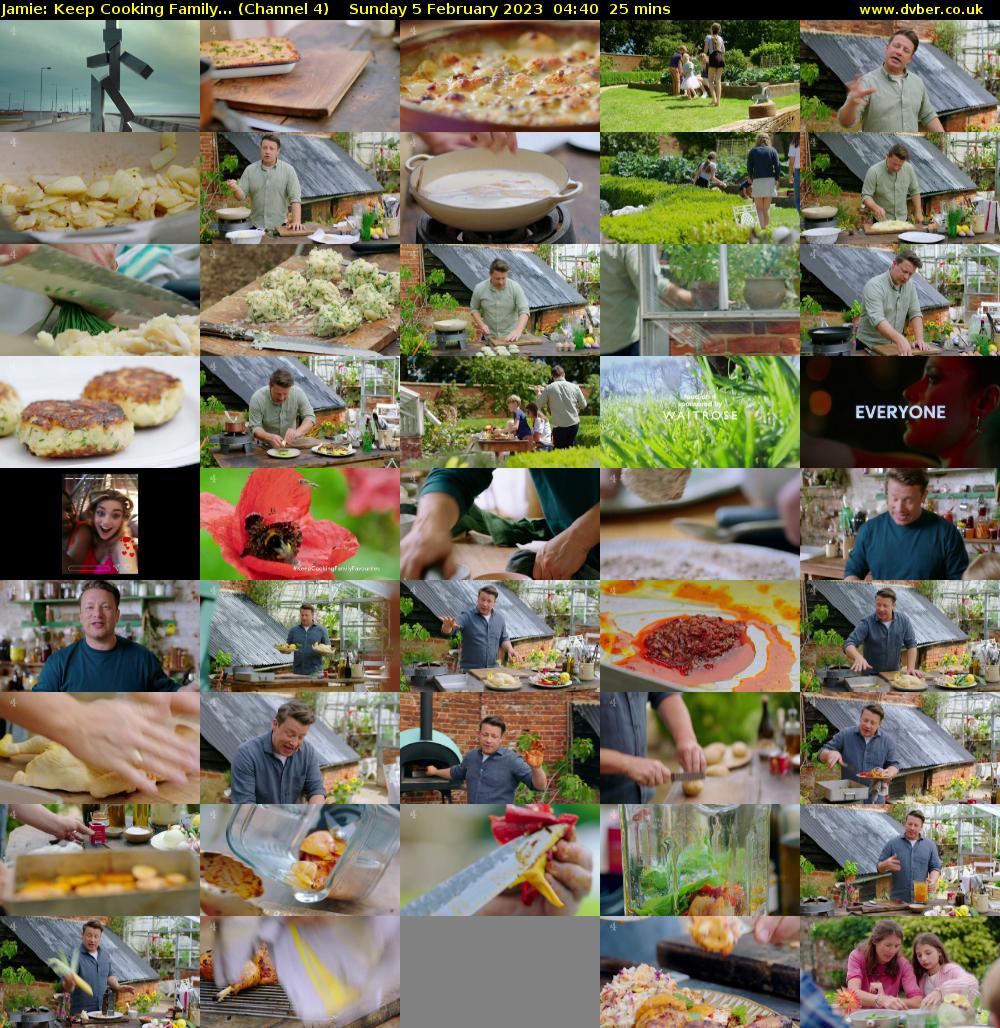 Jamie: Keep Cooking Family... (Channel 4) Sunday 5 February 2023 04:40 - 05:05