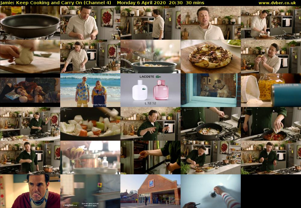 Jamie: Keep Cooking and Carry On (Channel 4) Monday 6 April 2020 20:30 - 21:00