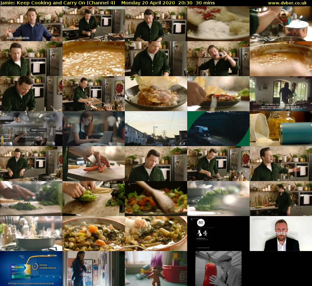 Jamie: Keep Cooking and Carry On (Channel 4) Monday 20 April 2020 20:30 - 21:00