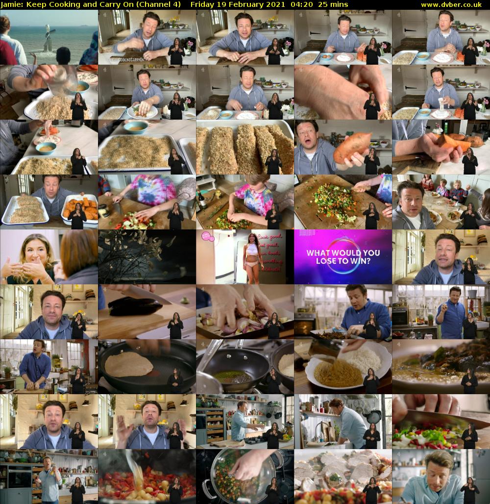 Jamie: Keep Cooking and Carry On (Channel 4) Friday 19 February 2021 04:20 - 04:45