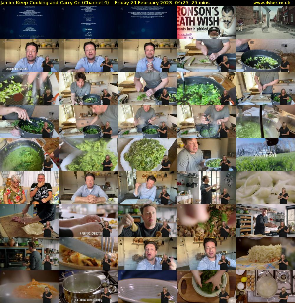 Jamie: Keep Cooking and Carry On (Channel 4) Friday 24 February 2023 04:25 - 04:50
