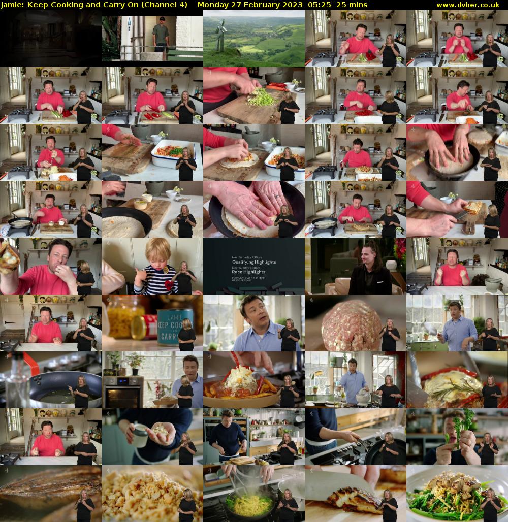 Jamie: Keep Cooking and Carry On (Channel 4) Monday 27 February 2023 05:25 - 05:50