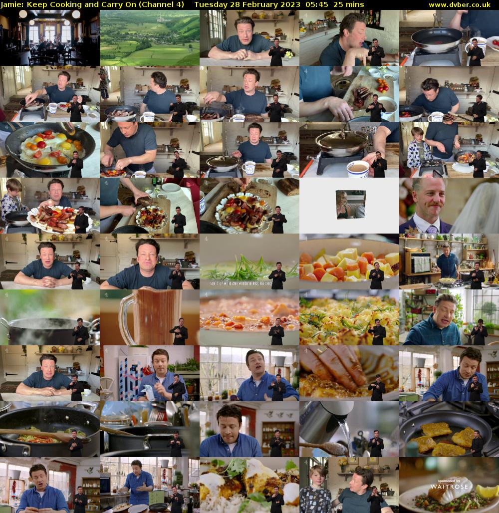 Jamie: Keep Cooking and Carry On (Channel 4) Tuesday 28 February 2023 05:45 - 06:10