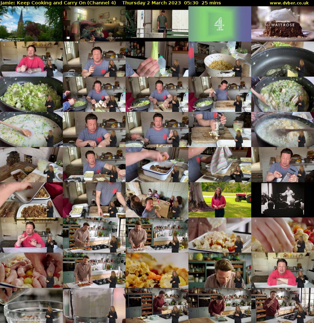 Jamie: Keep Cooking and Carry On (Channel 4) Thursday 2 March 2023 05:30 - 05:55