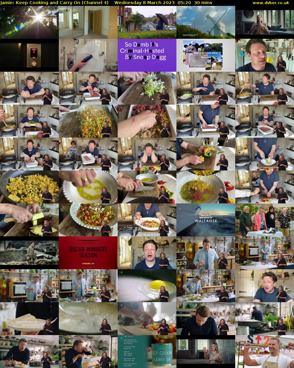 Jamie: Keep Cooking and Carry On (Channel 4) Wednesday 8 March 2023 05:20 - 05:50