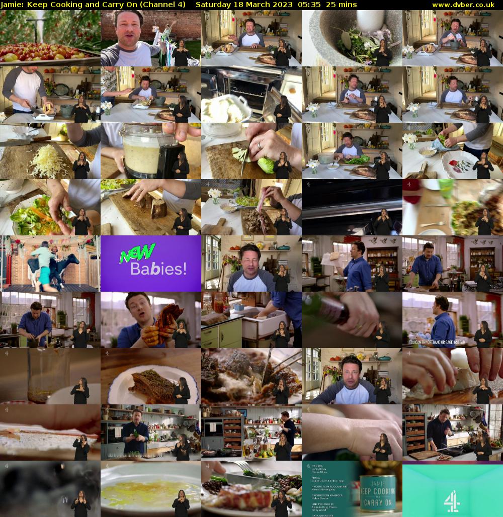 Jamie: Keep Cooking and Carry On (Channel 4) Saturday 18 March 2023 05:35 - 06:00