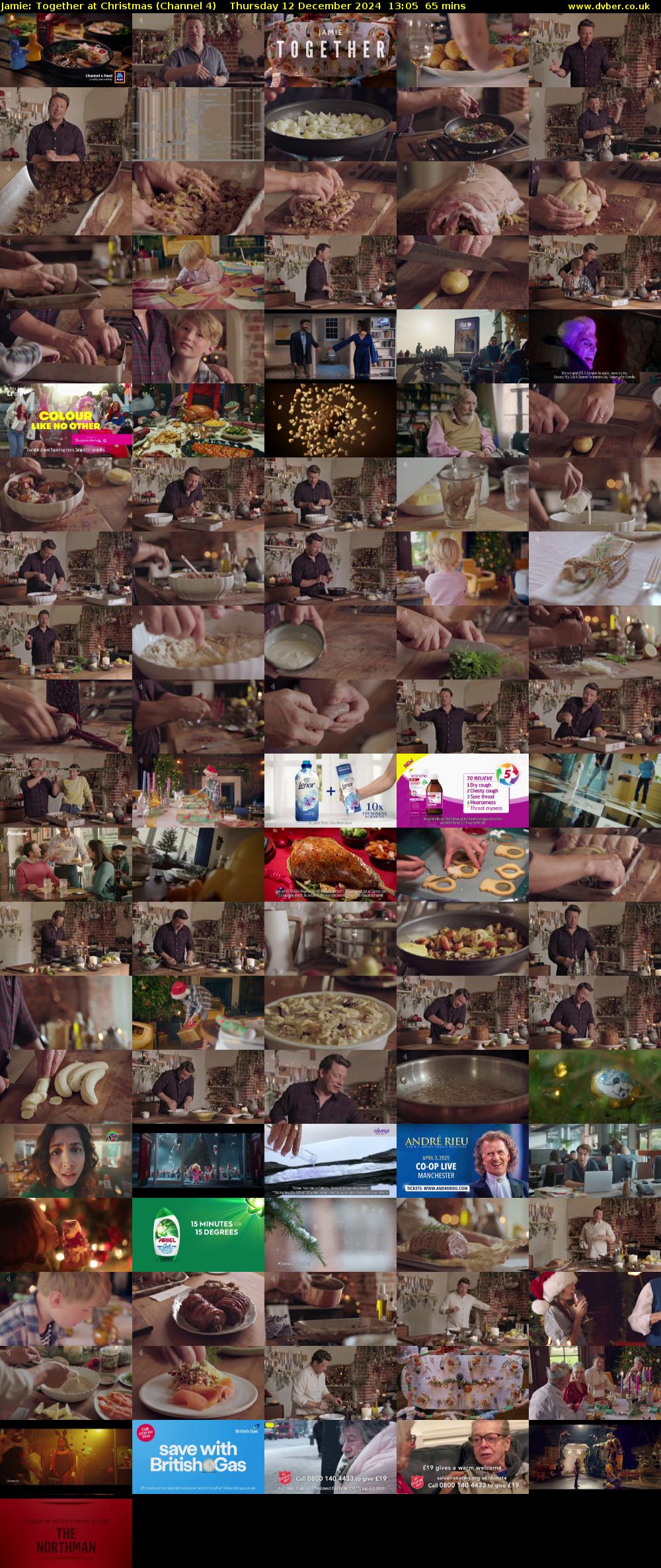 Jamie: Together at Christmas (Channel 4) Thursday 12 December 2024 13:05 - 14:10