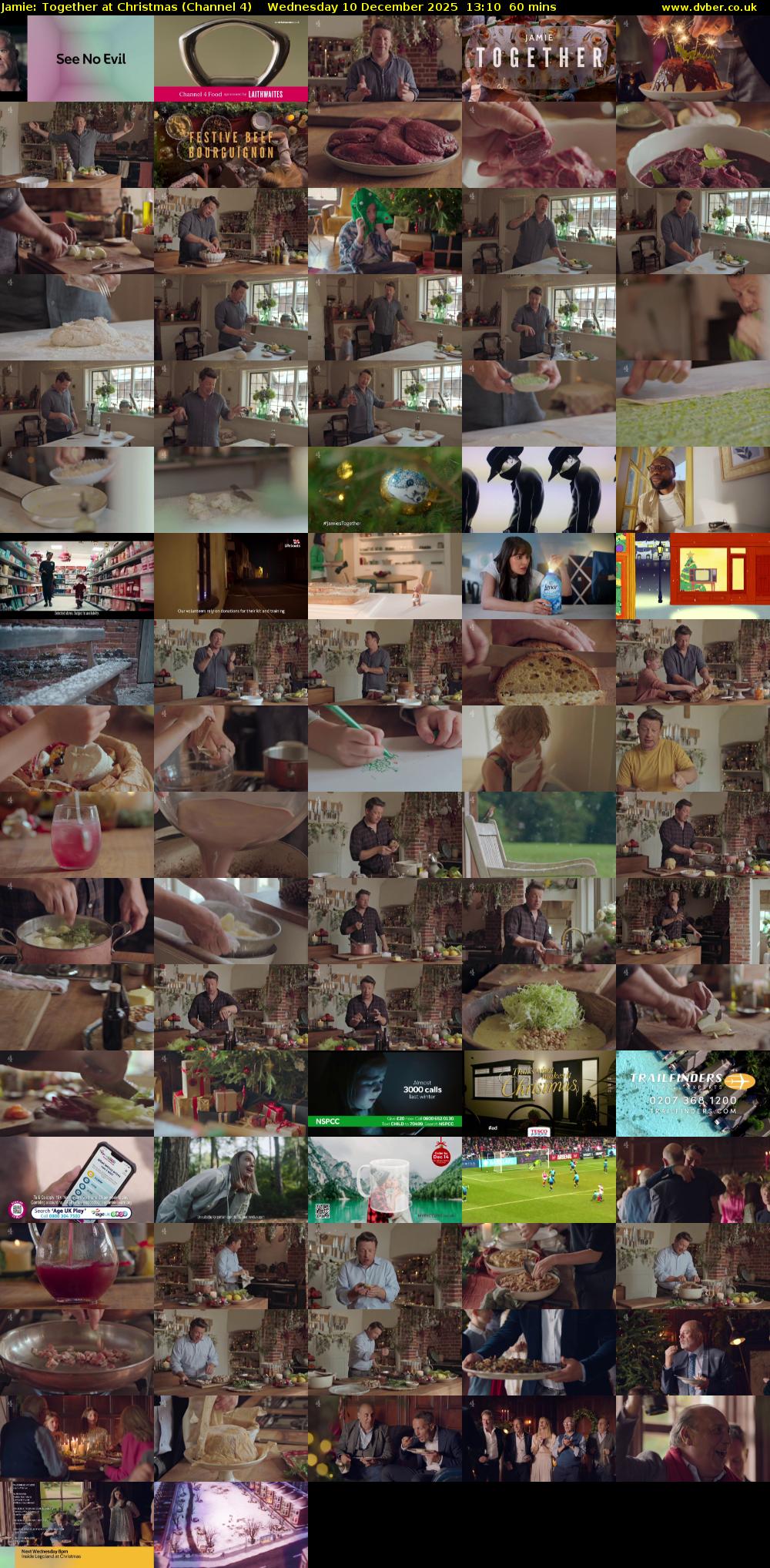 Jamie: Together at Christmas (Channel 4) Wednesday 10 December 2025 13:10 - 14:10