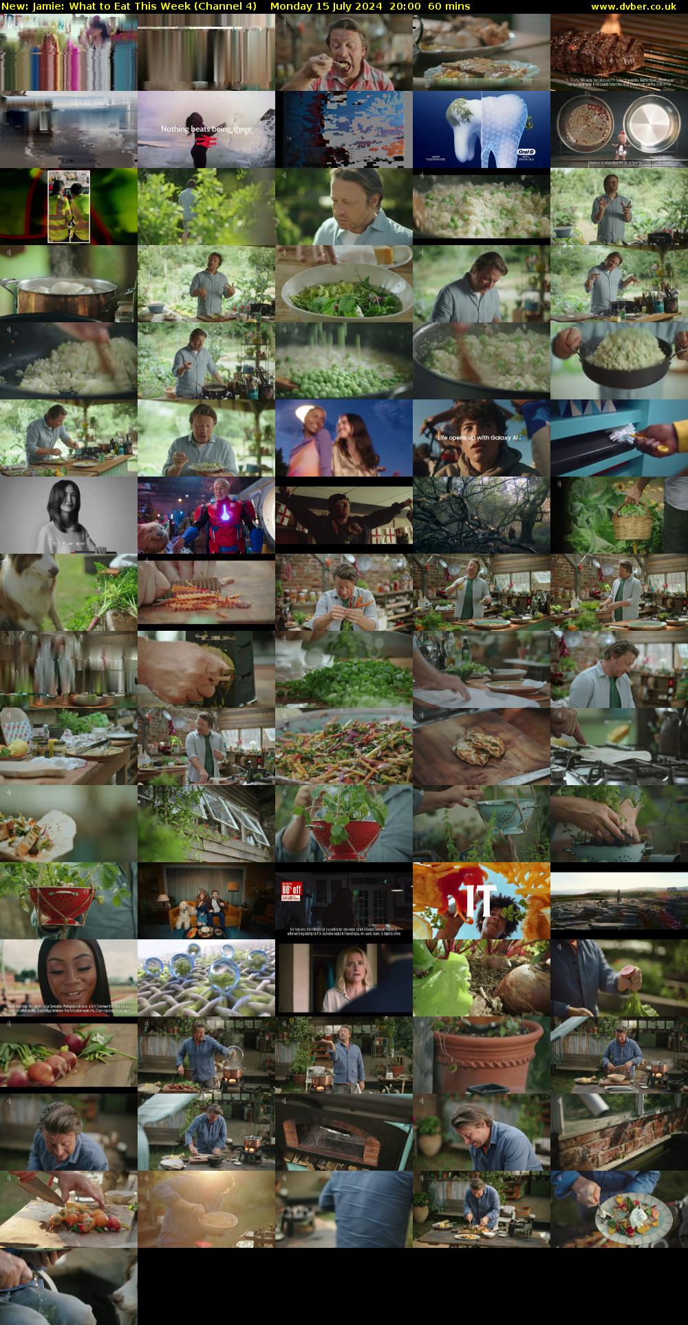 Jamie: What to Eat This Week (Channel 4) Monday 15 July 2024 20:00 - 21:00