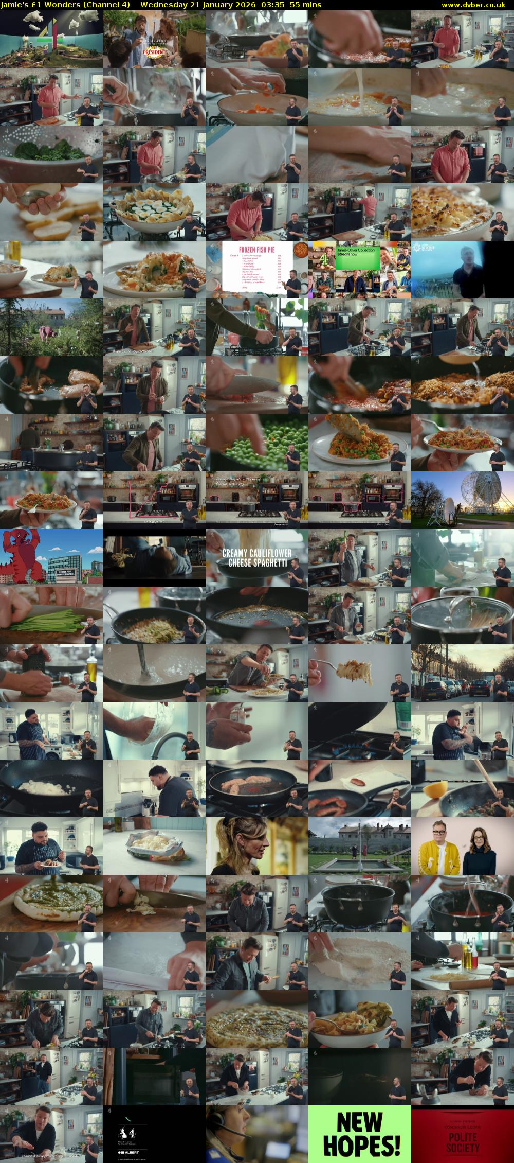 Jamie's £1 Wonders (Channel 4) Wednesday 21 January 2026 03:35 - 04:30