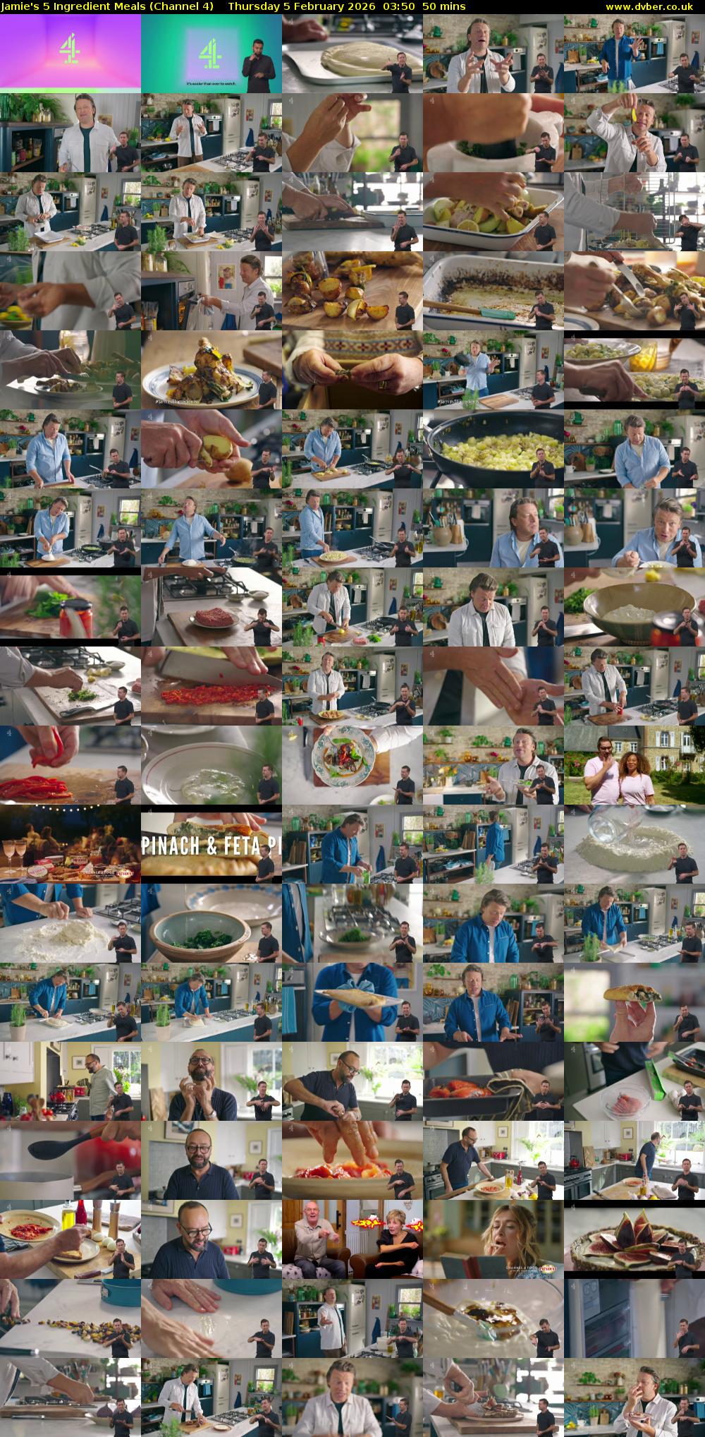 Jamie's 5 Ingredient Meals (Channel 4) Thursday 5 February 2026 03:50 - 04:40