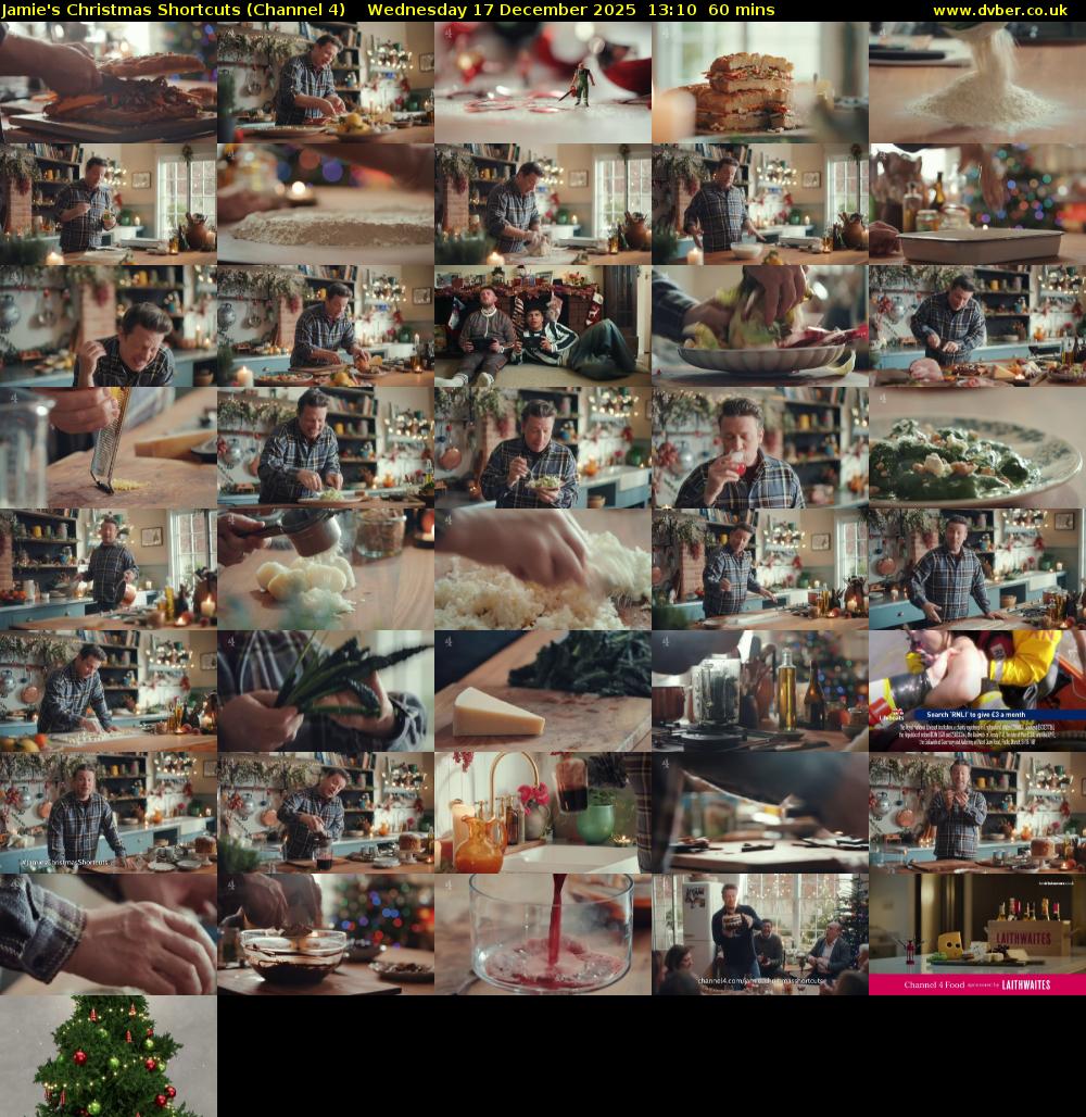 Jamie's Christmas Shortcuts (Channel 4) Wednesday 17 December 2025 13:10 - 14:10