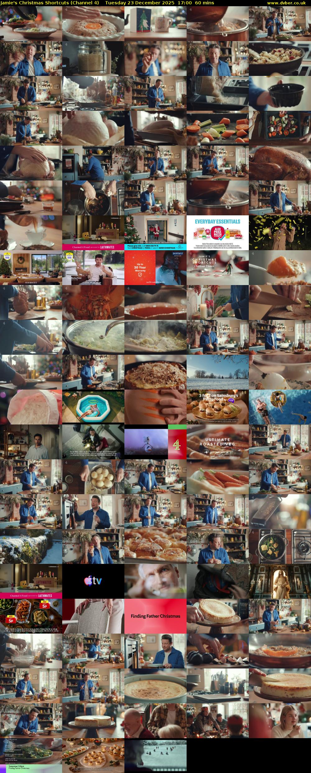 Jamie's Christmas Shortcuts (Channel 4) Tuesday 23 December 2025 17:00 - 18:00