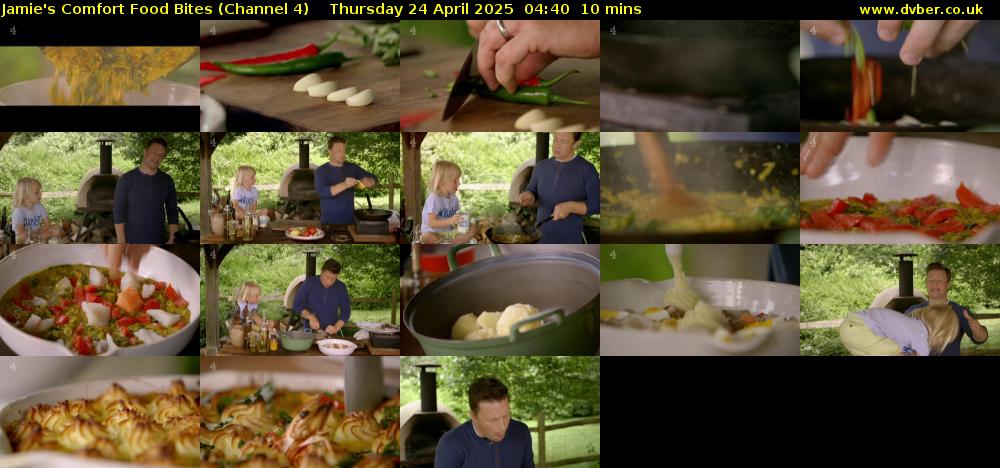 Jamie's Comfort Food Bites (Channel 4) Thursday 24 April 2025 04:40 - 04:50