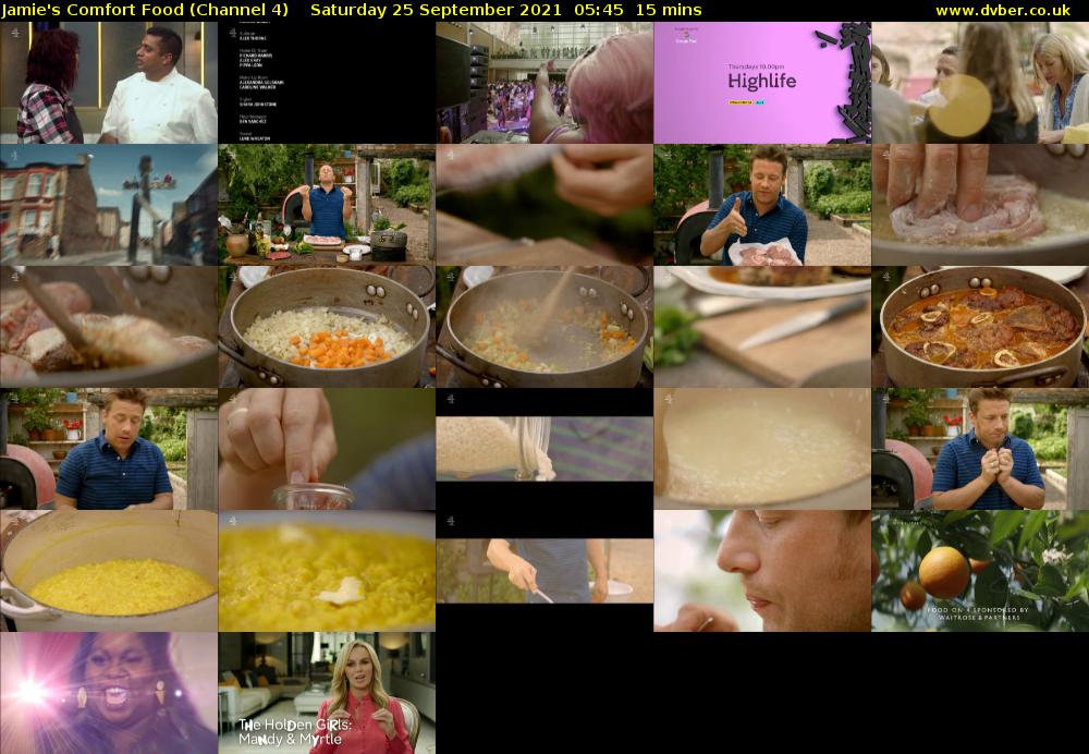 Jamie's Comfort Food (Channel 4) Saturday 25 September 2021 05:45 - 06:00