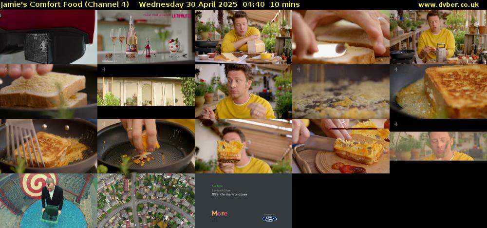 Jamie's Comfort Food (Channel 4) Wednesday 30 April 2025 04:40 - 04:50