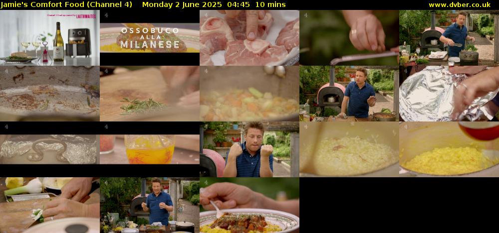 Jamie's Comfort Food (Channel 4) Monday 2 June 2025 04:45 - 04:55