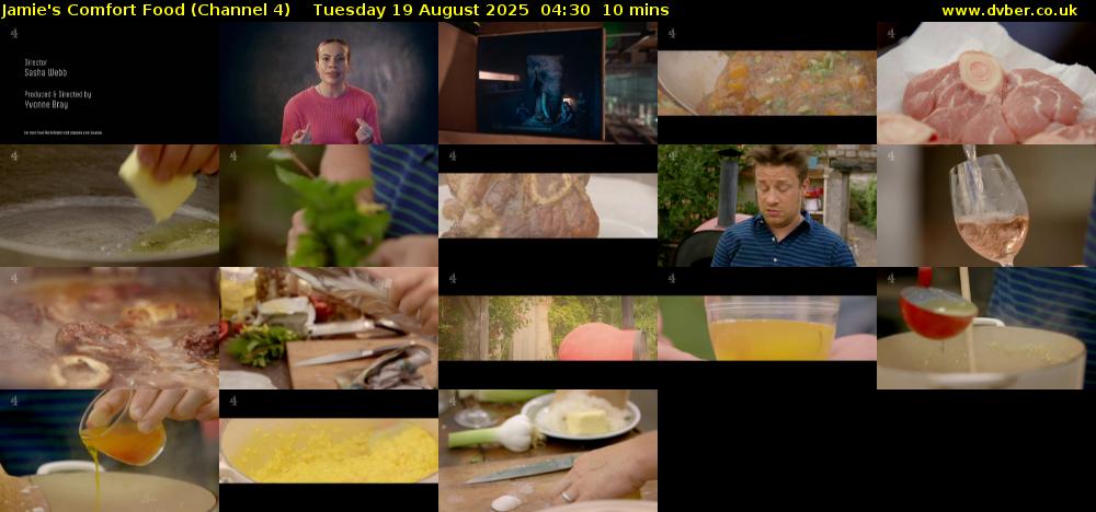 Jamie's Comfort Food (Channel 4) Tuesday 19 August 2025 04:30 - 04:40