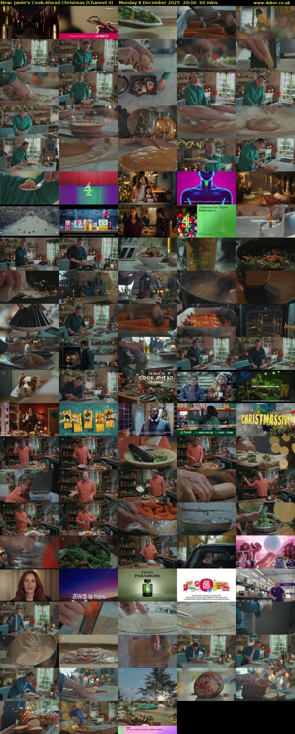 Jamie's Cook-Ahead Christmas (Channel 4) Monday 8 December 2025 20:00 - 21:00