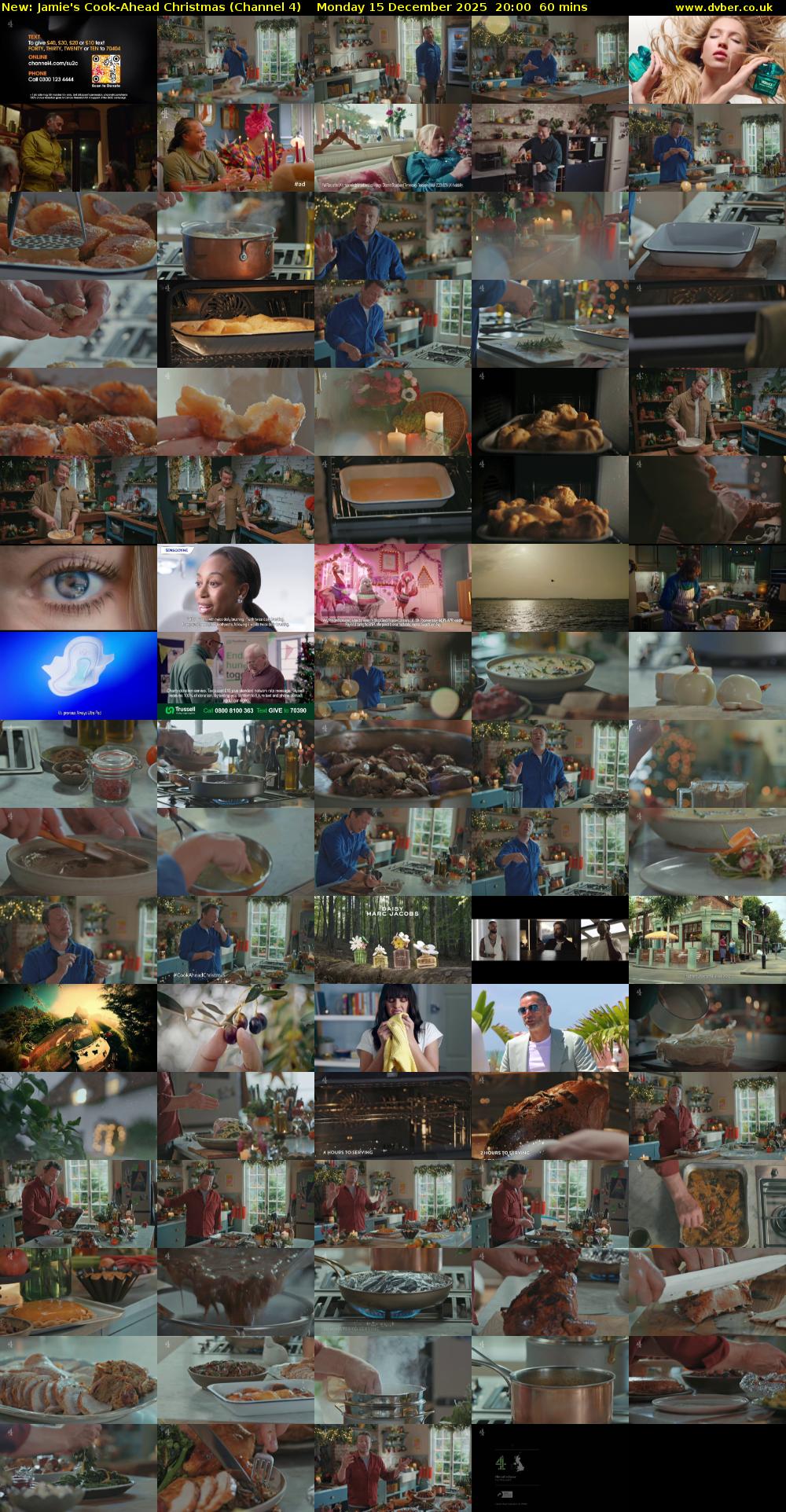 Jamie's Cook-Ahead Christmas (Channel 4) Monday 15 December 2025 20:00 - 21:00