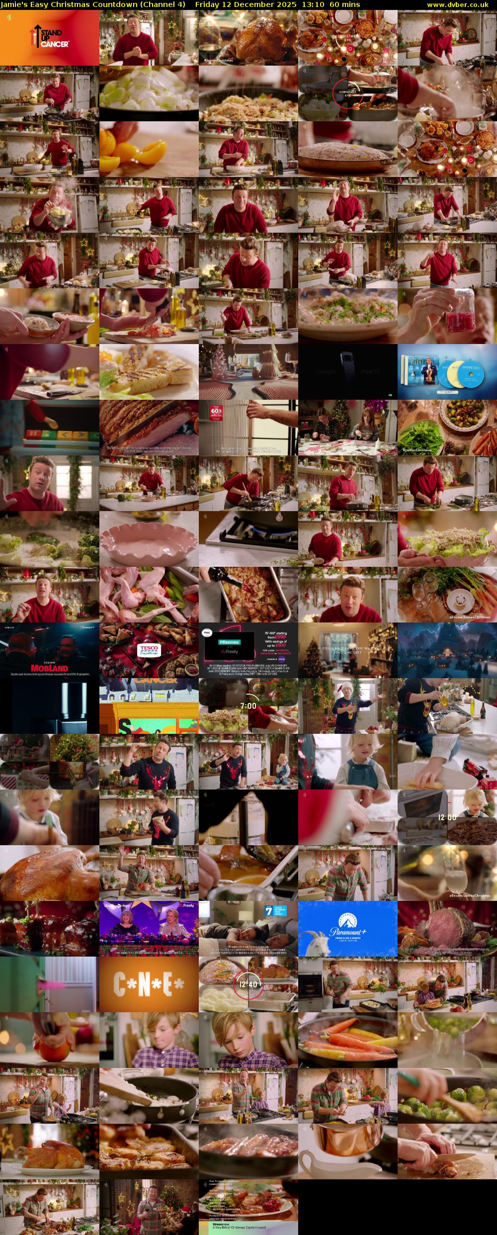 Jamie's Easy Christmas Countdown (Channel 4) Friday 12 December 2025 13:10 - 14:10