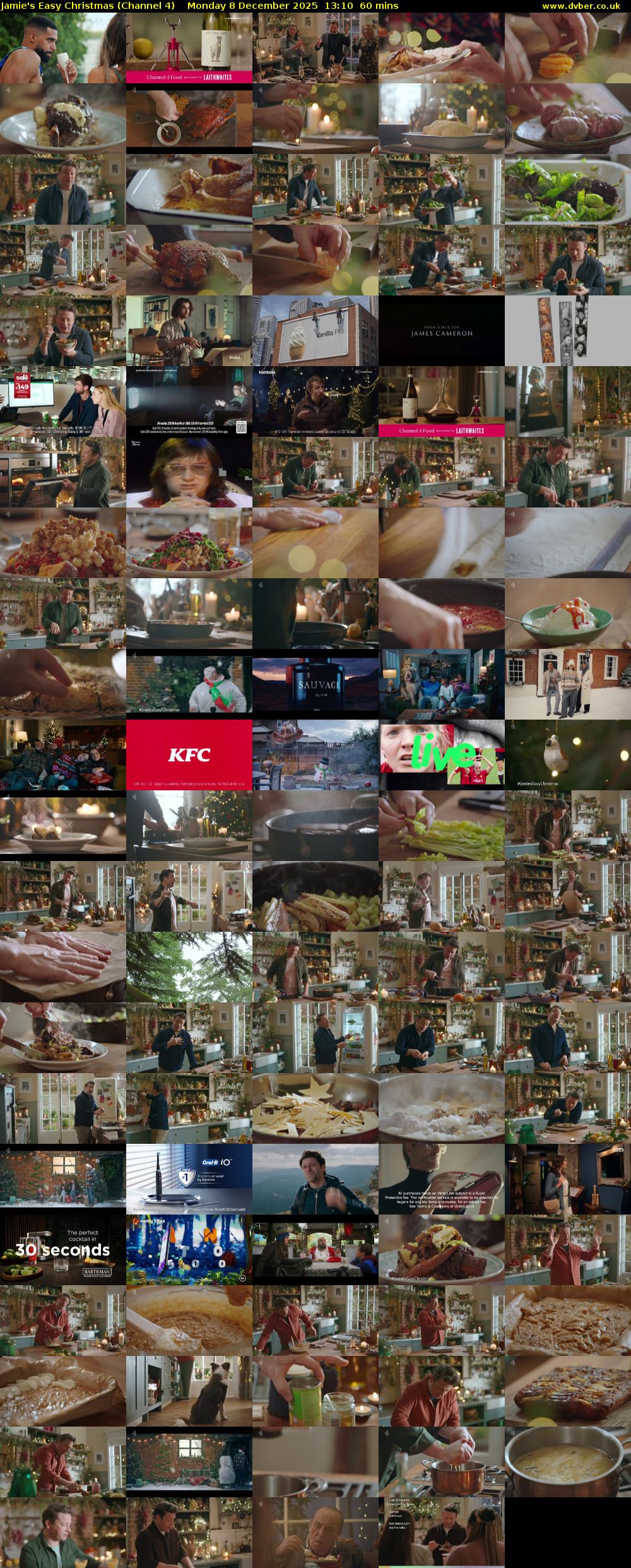 Jamie's Easy Christmas (Channel 4) Monday 8 December 2025 13:10 - 14:10