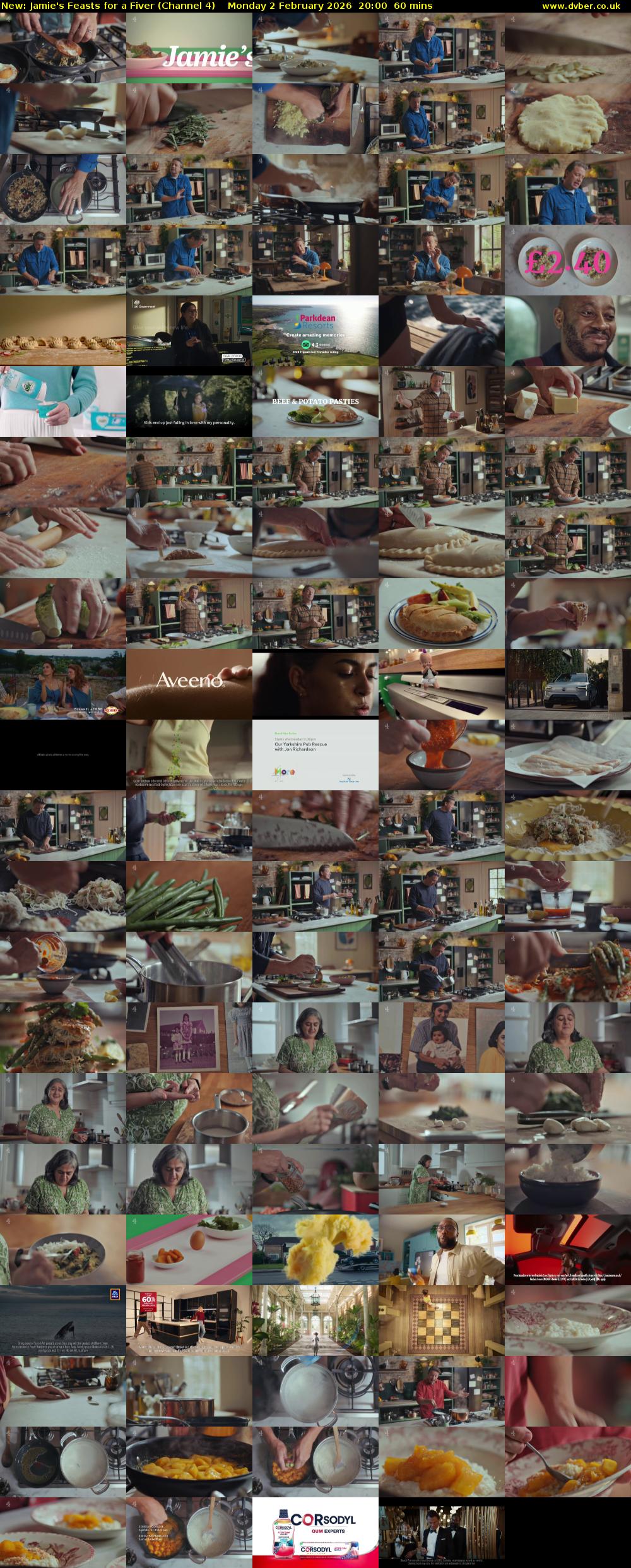 Jamie's Feasts for a Fiver (Channel 4) Monday 2 February 2026 20:00 - 21:00