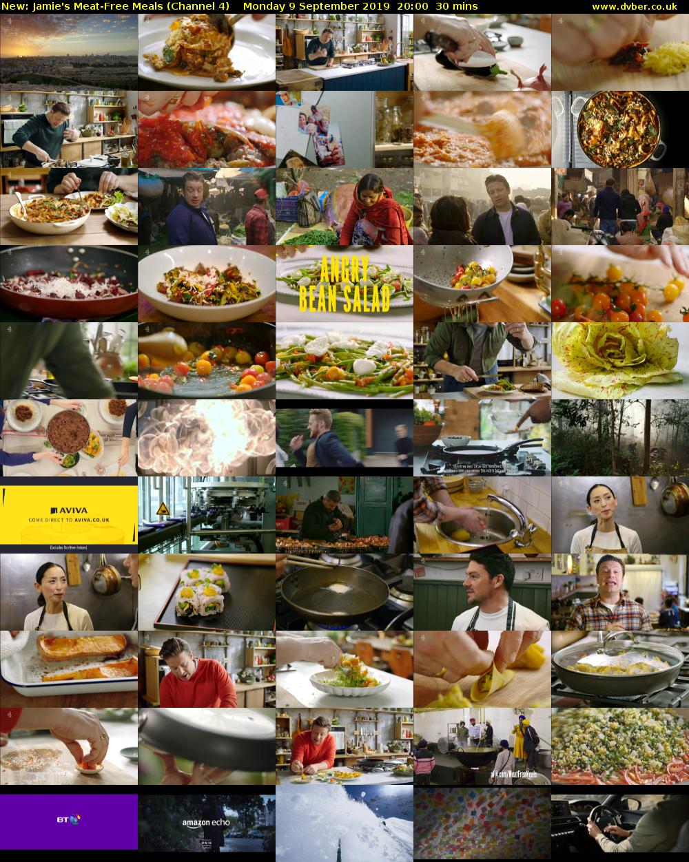 Jamie's Meat-Free Meals (Channel 4) Monday 9 September 2019 20:00 - 20:30