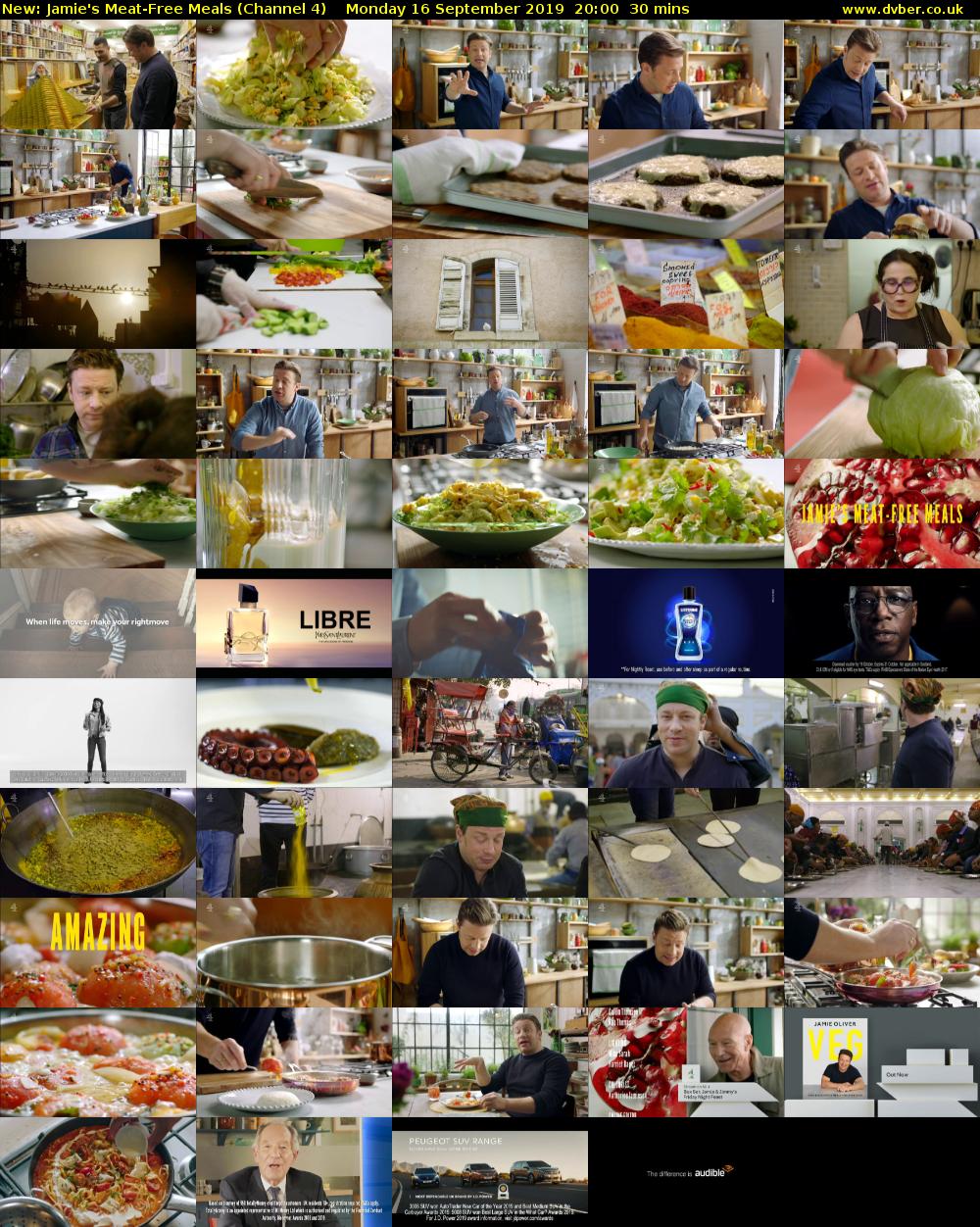 Jamie's Meat-Free Meals (Channel 4) Monday 16 September 2019 20:00 - 20:30