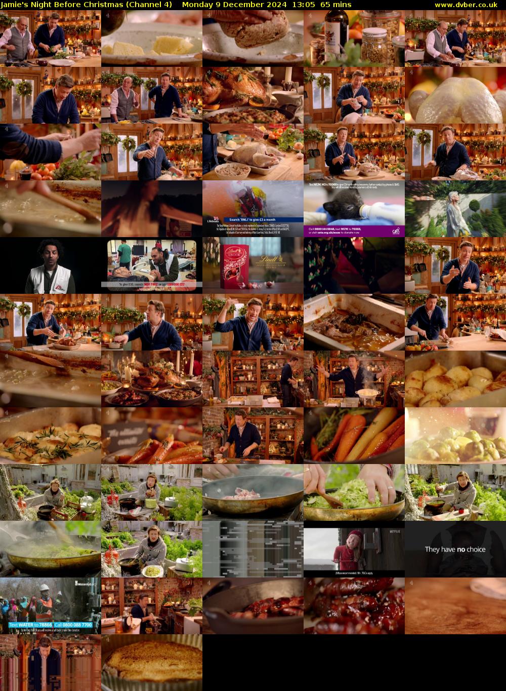 Jamie's Night Before Christmas (Channel 4) Monday 9 December 2024 13:05 - 14:10