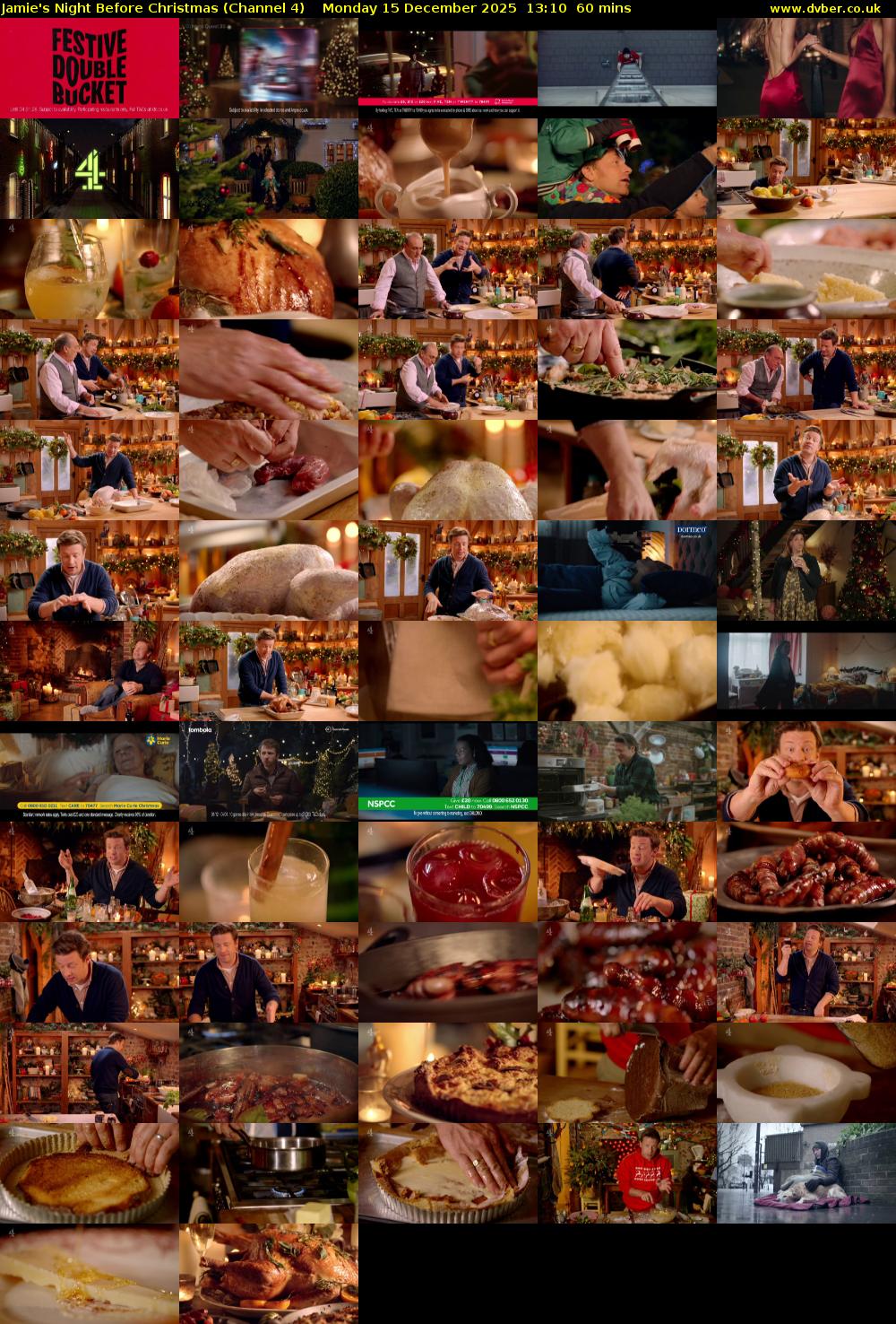 Jamie's Night Before Christmas (Channel 4) Monday 15 December 2025 13:10 - 14:10