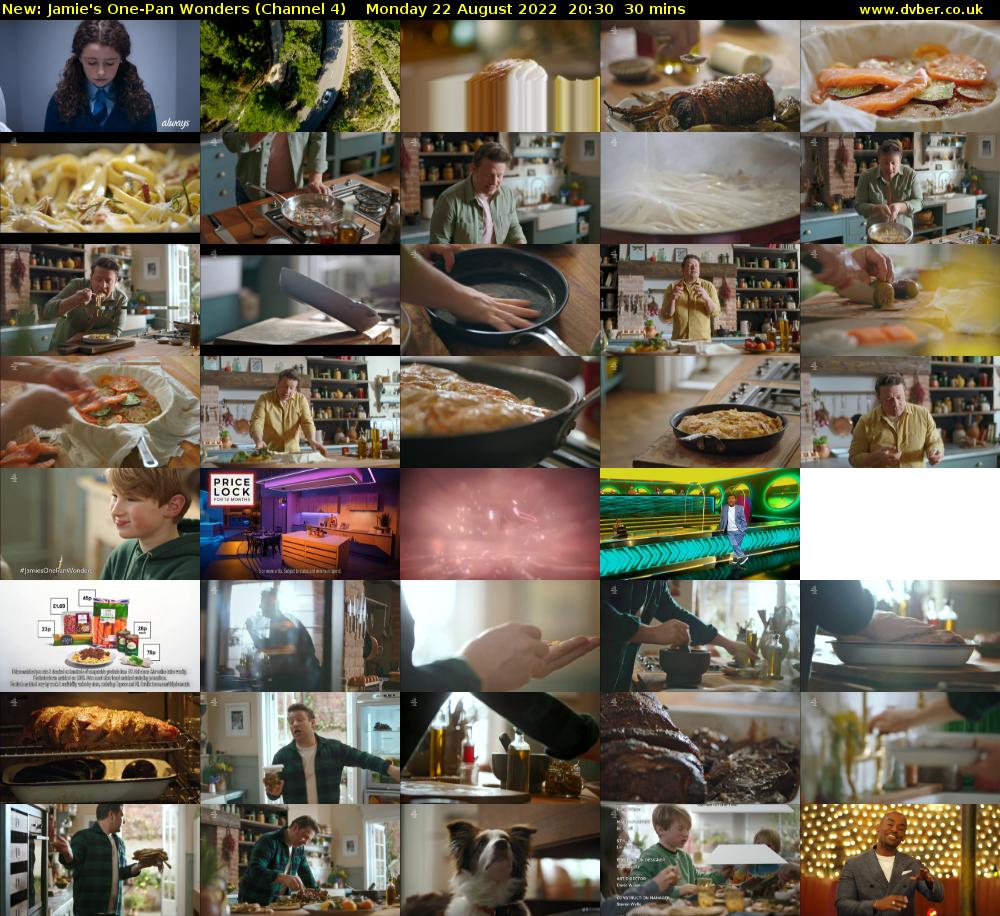 Jamie's One-Pan Wonders (Channel 4) Monday 22 August 2022 20:30 - 21:00