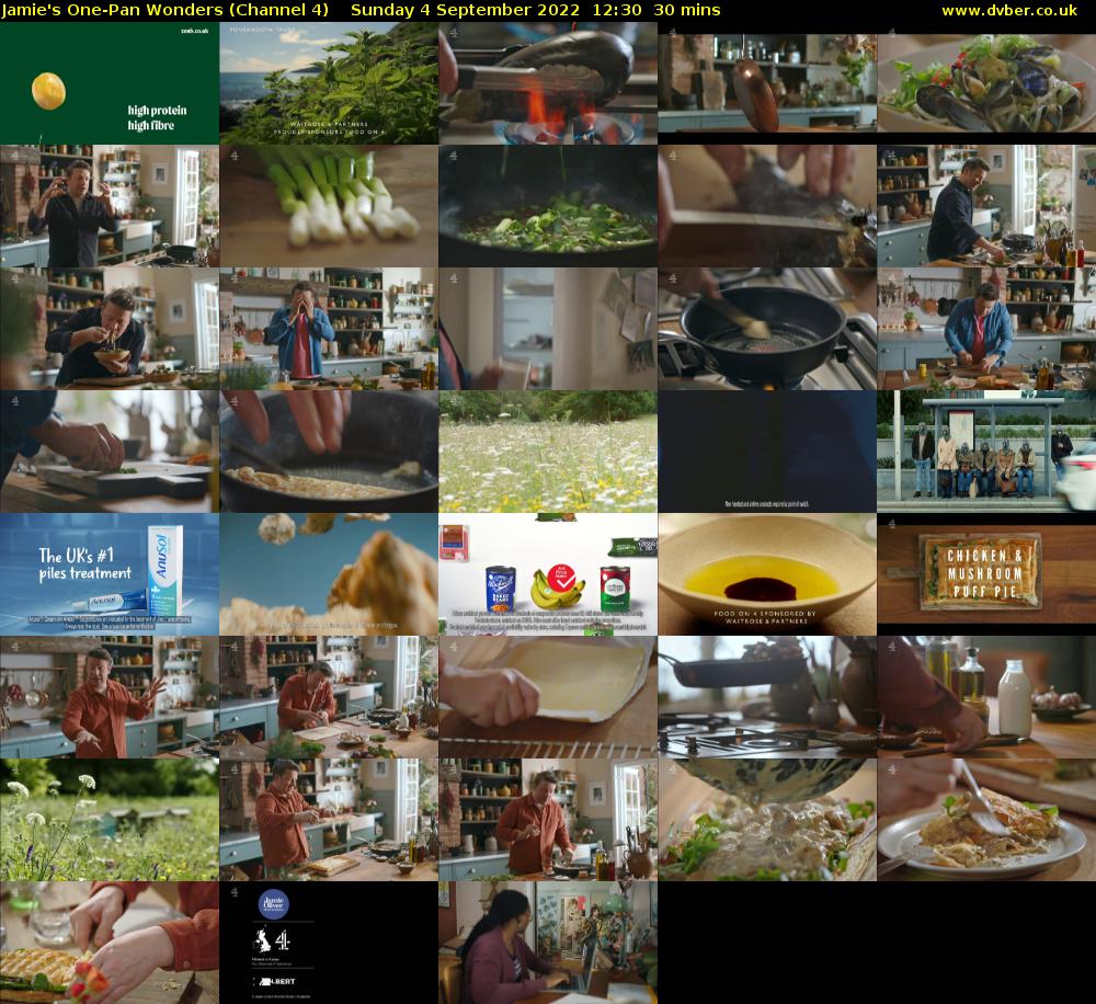 Jamie's One-Pan Wonders (Channel 4) Sunday 4 September 2022 12:30 - 13:00