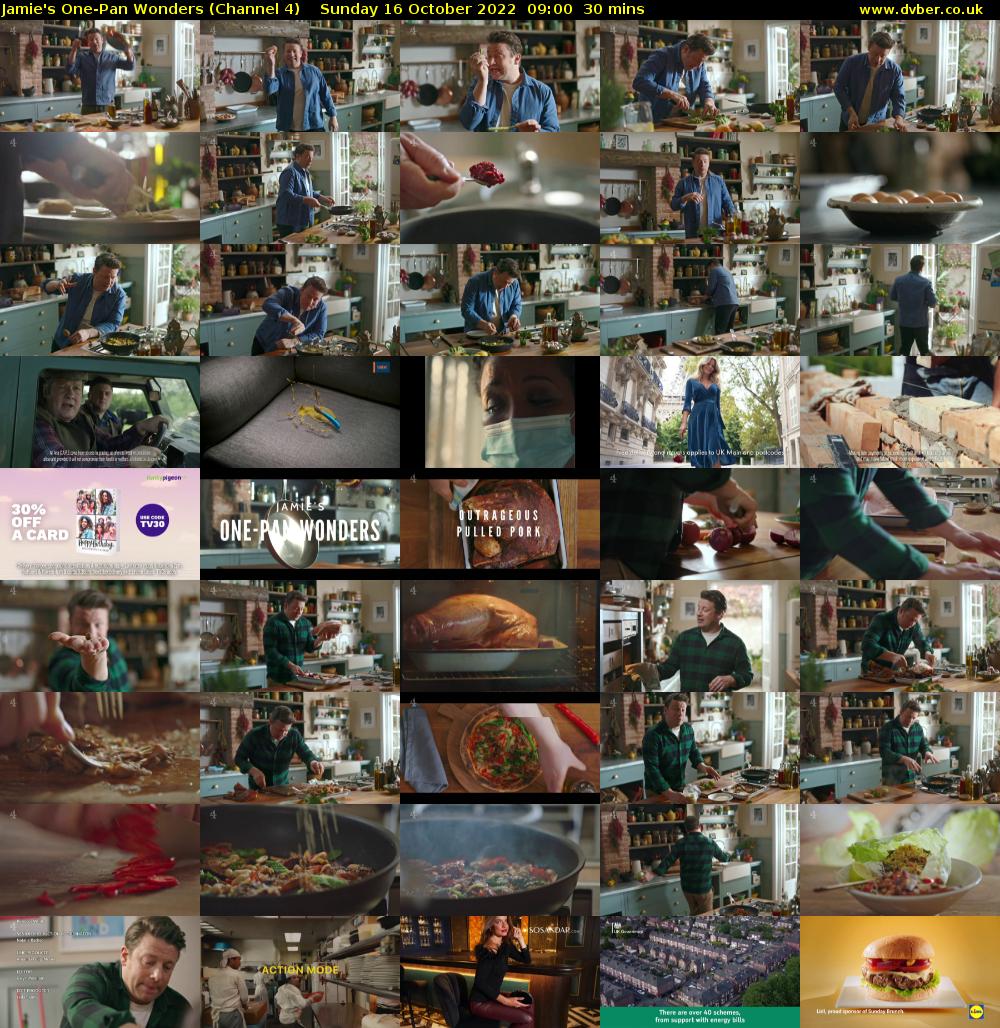 Jamie's One-Pan Wonders (Channel 4) Sunday 16 October 2022 09:00 - 09:30