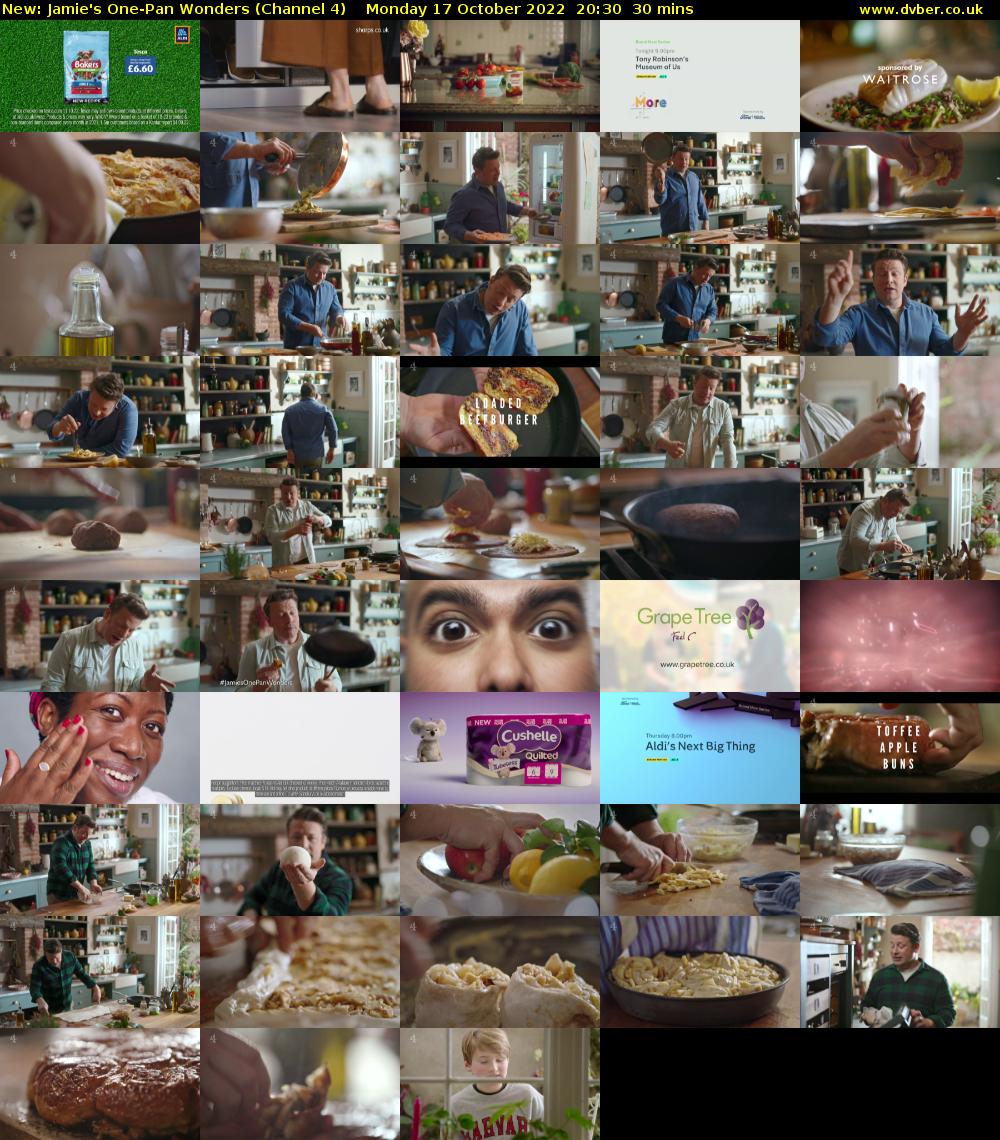 Jamie's One-Pan Wonders (Channel 4) Monday 17 October 2022 20:30 - 21:00