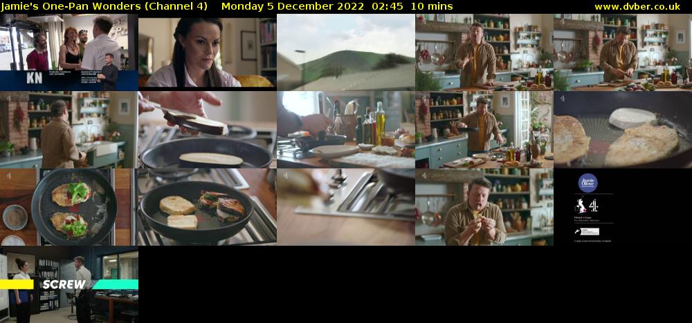 Jamie's One-Pan Wonders (Channel 4) Monday 5 December 2022 02:45 - 02:55
