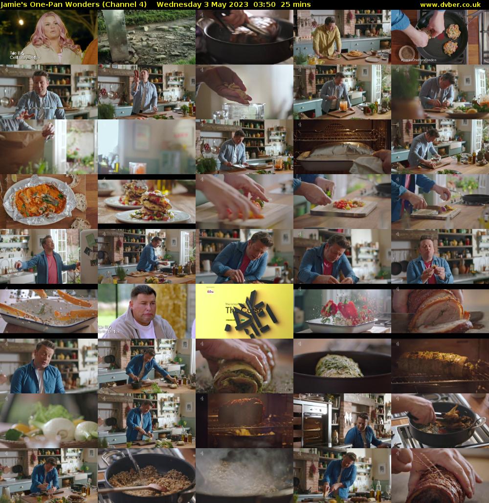 Jamie's One-Pan Wonders (Channel 4) Wednesday 3 May 2023 03:50 - 04:15