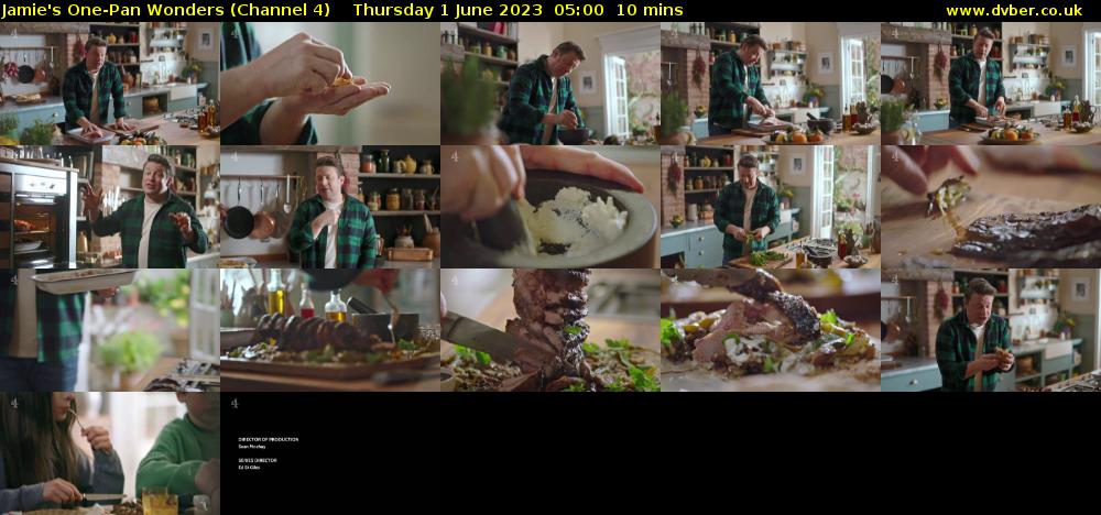 Jamie's One-Pan Wonders (Channel 4) Thursday 1 June 2023 05:00 - 05:10