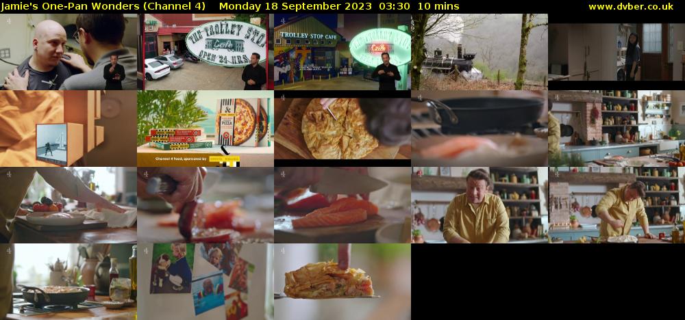 Jamie's One-Pan Wonders (Channel 4) Monday 18 September 2023 03:30 - 03:40